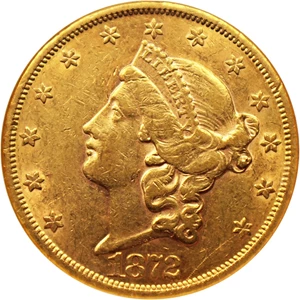 image for: 1872 $20 NGC AU53