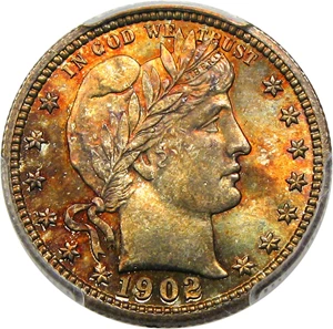 image for: 1902-S 25c PCGS/CAC MS66+