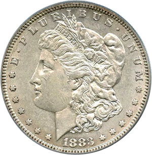 image for: 1883 $1 PCGS/CAC AU50 (VAM-10, Sextupled Stars)