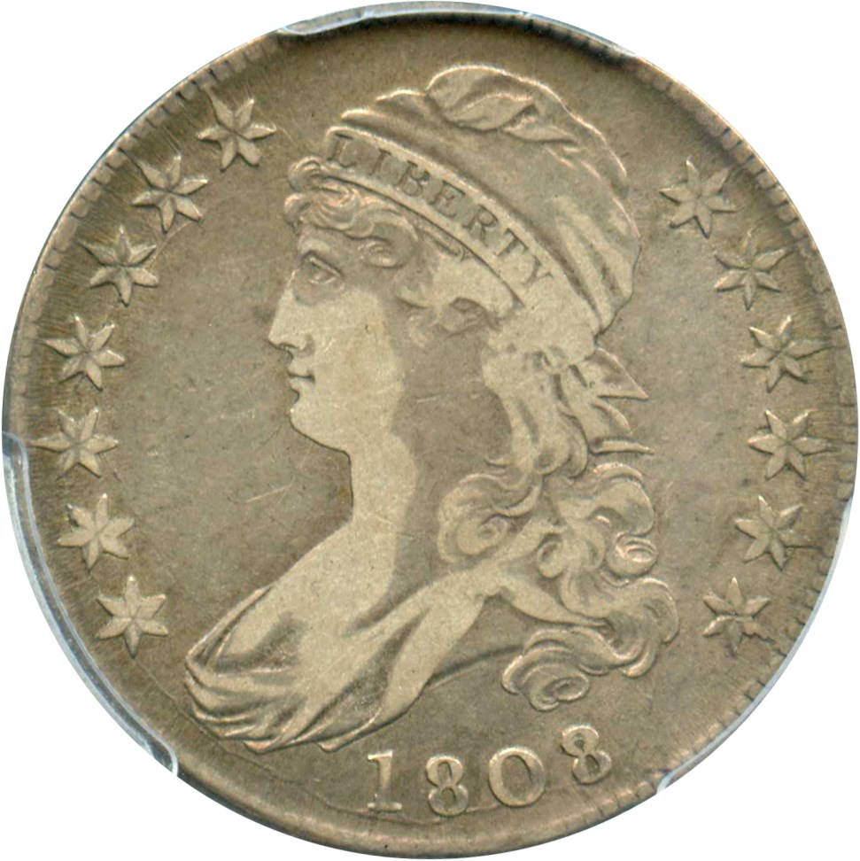 image for: 1808/7 50c PCGS/CAC VF25