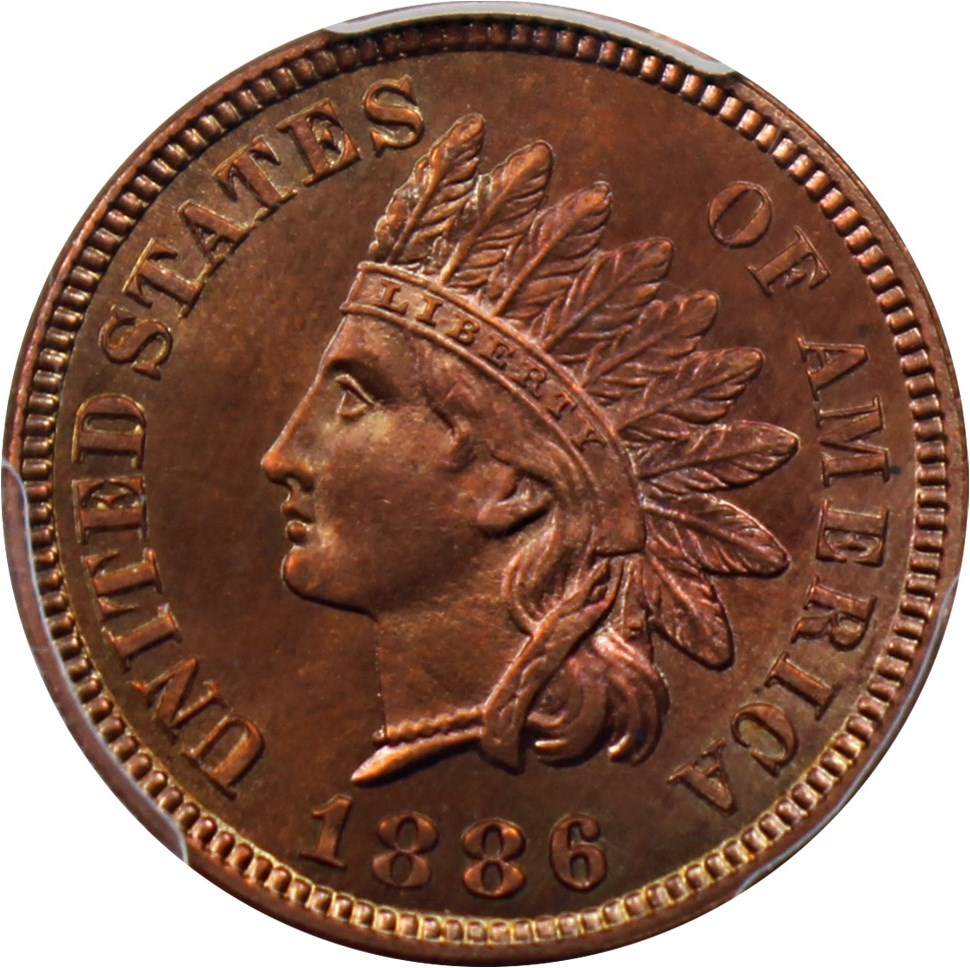 image for: 1886 1c PCGS/CAC Proof 64 RB (Variety 1)