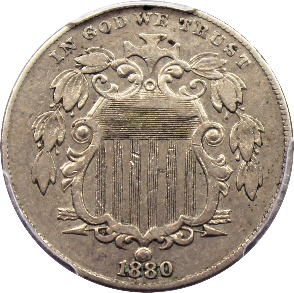 image for: 1880 5c PCGS XF45