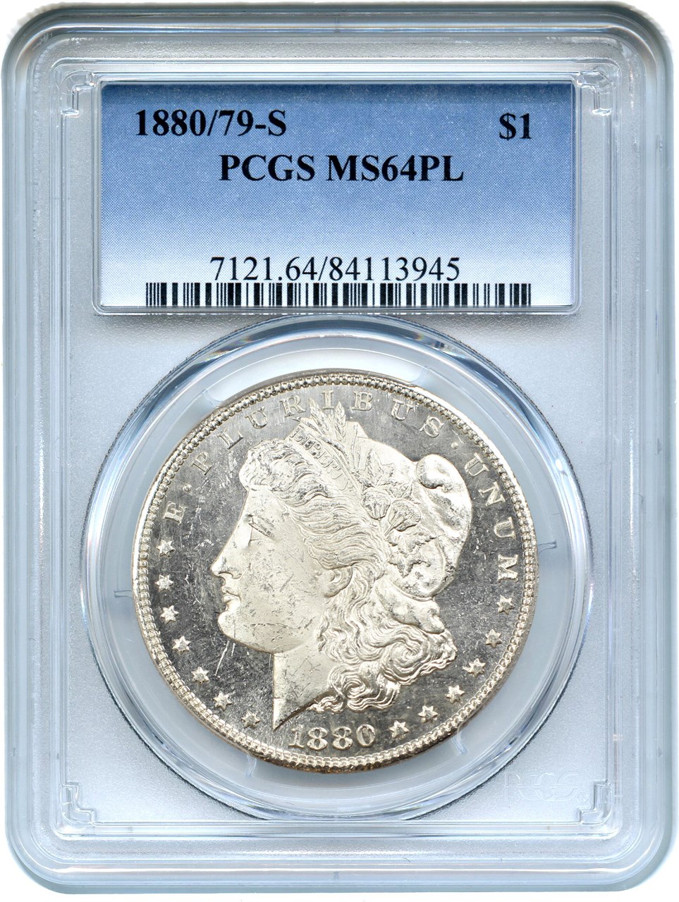 image for: 1880-S $1 PCGS MS64 PL (80/79)