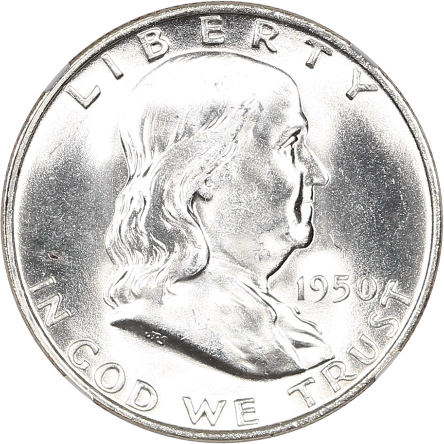 image for: 1950-D 50c NGC MS65