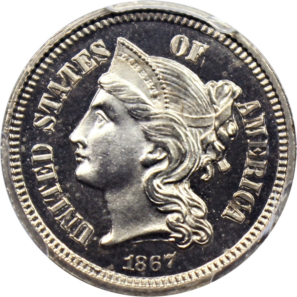 image for: 1867 3cN PCGS Proof 65 CAM