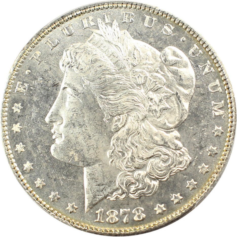 image for: 1878 7/8TF $1 PCGS/CAC MS63 PL (Weak)