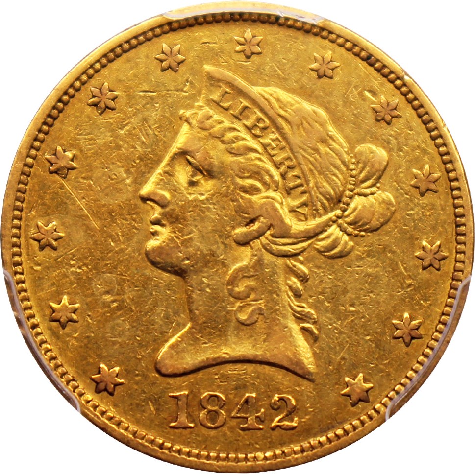image for: 1842-O $10 PCGS XF40