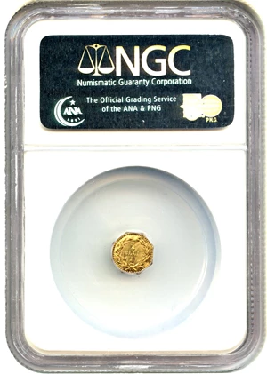 image for: 1876 Cal. Gold 25c NGC MS65 (BG-780)
