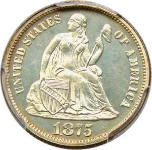 image for: 1875 10c PCGS Proof 64