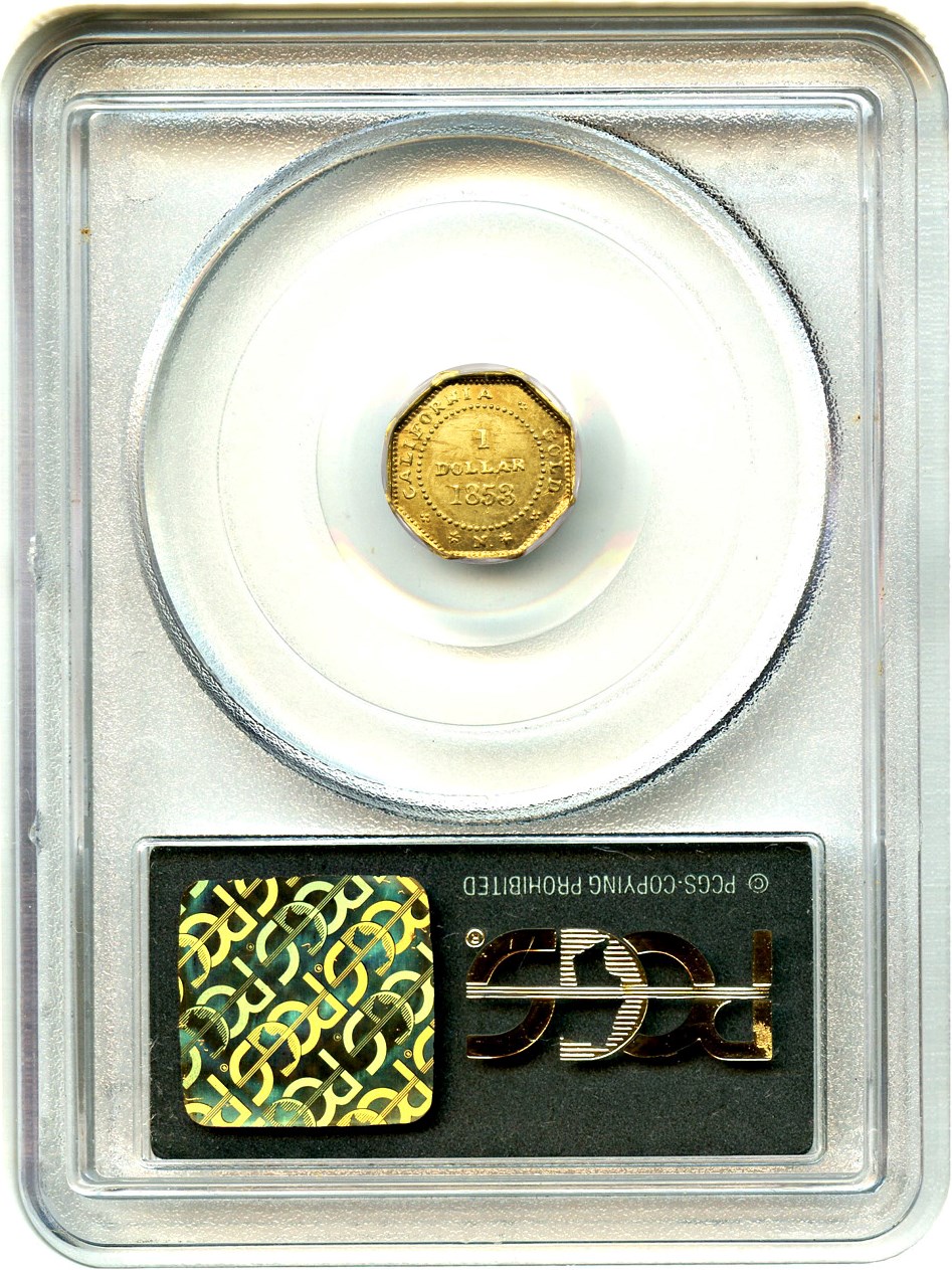 image for: 1853 Cal. Gold $1 PCGS AU55 (BG-531, OGH)