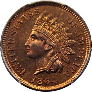 image for: 1864-L 1c PCGS/CAC MS66 RB (L on Ribbon)