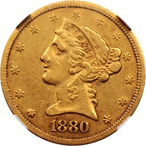 image for: 1880-CC $5 NGC XF40