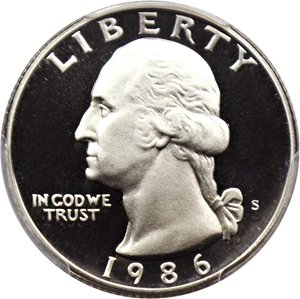 image for: 1986-S 25c PCGS Proof 69 DCAM