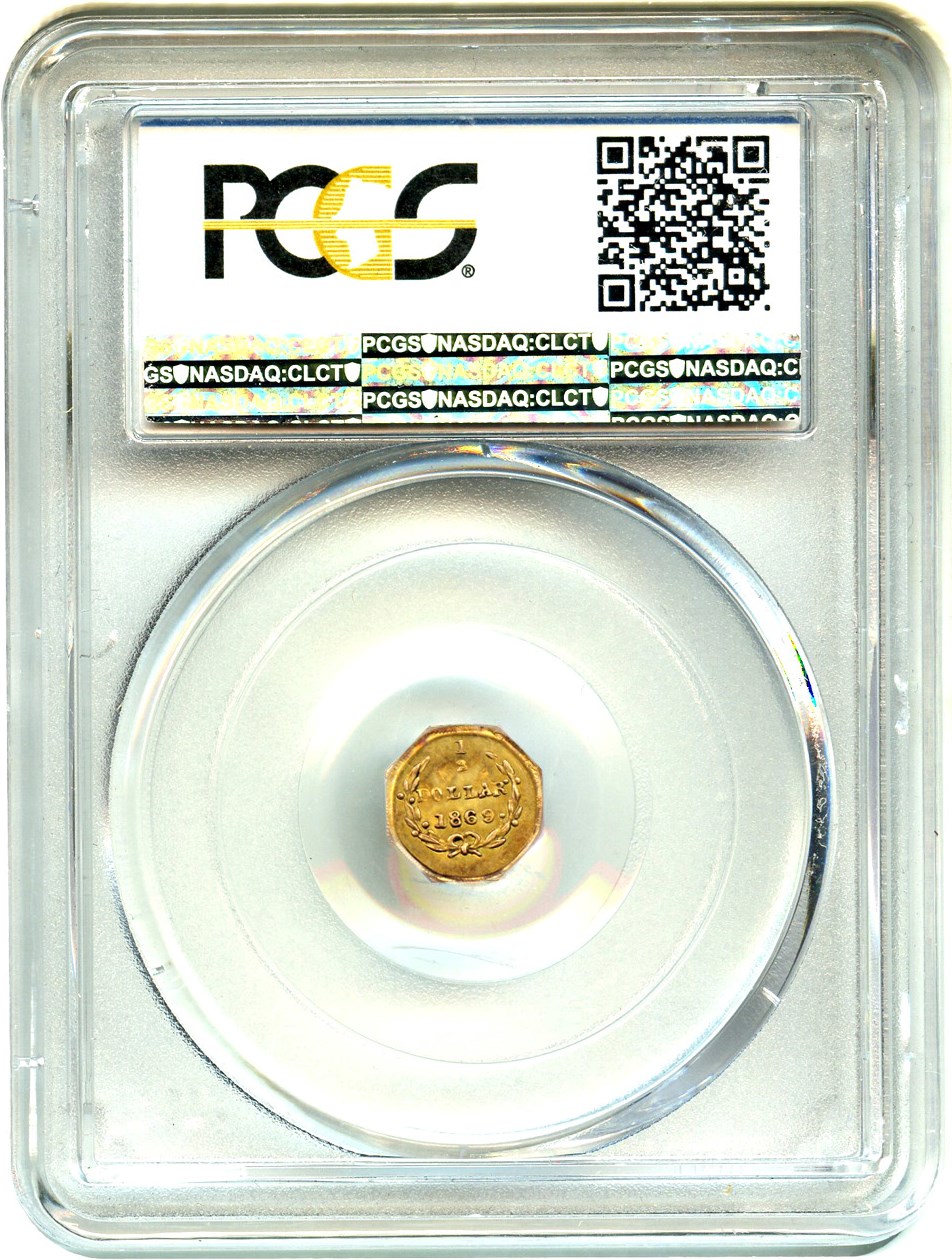 image for: 1869 Cal. Gold 50c PCGS MS64 (BG-907)