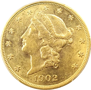 image for: 1902 $20 PCGS AU58