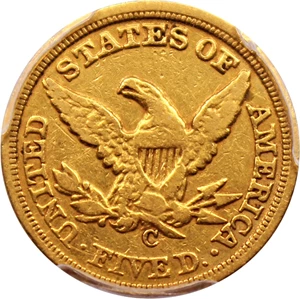 image for: 1859-C $5 PCGS VF30