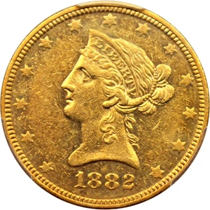 image for: 1882-O $10 PCGS AU55