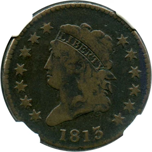 image for: 1813 1c NGC VG Details (Corrosion)