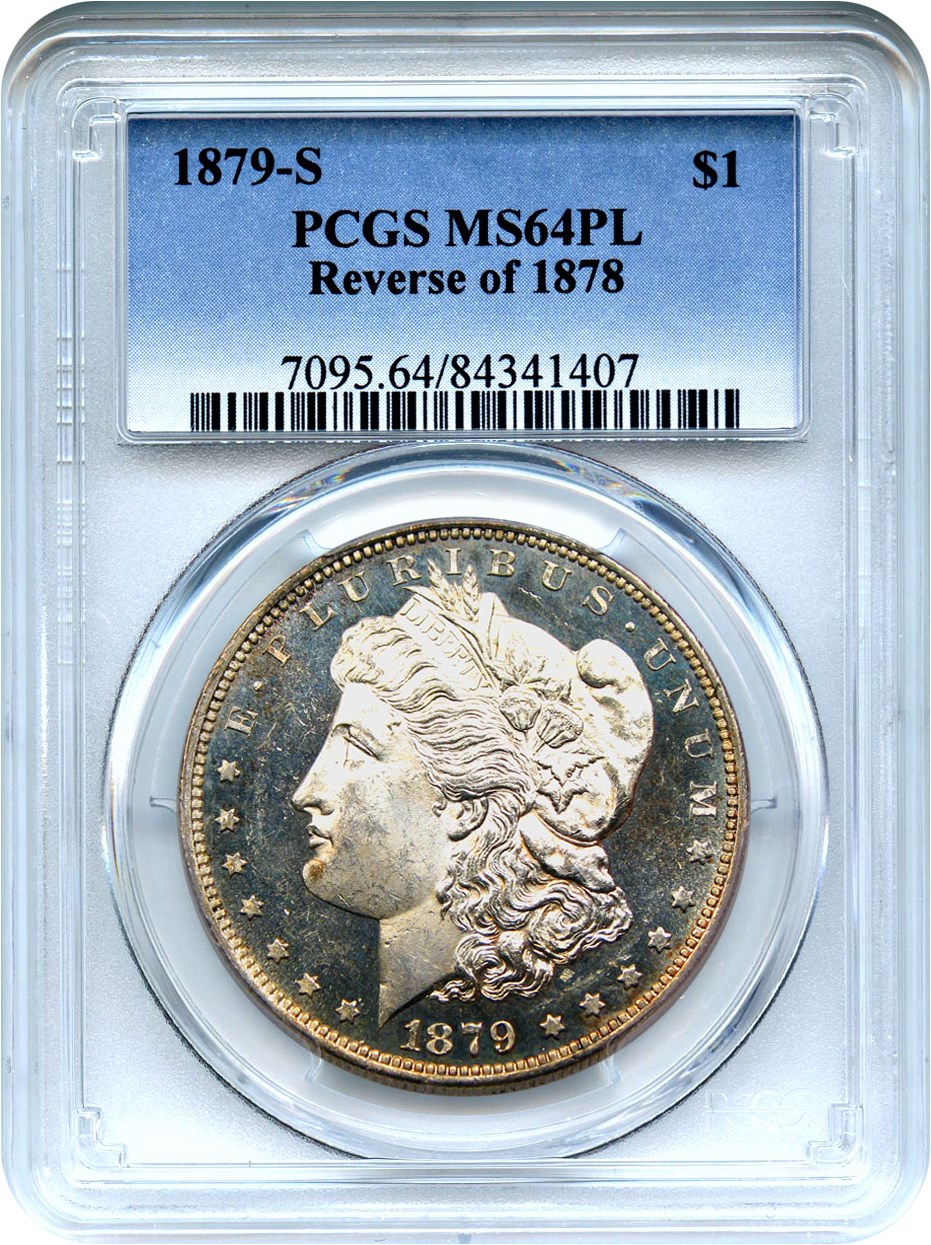 image for: 1879-S $1 PCGS MS64 PL (Reverse of 1878)