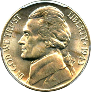 image for: 1943-D 5c PCGS MS67