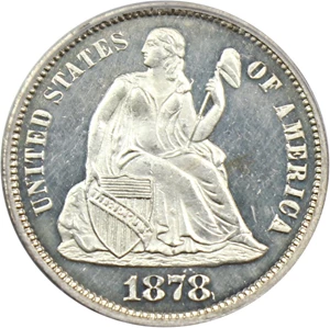 image for: 1878 10c PCGS Proof 63 DCAM