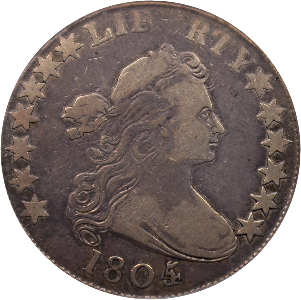 image for: 1805/4 50c PCGS F15 (O-103)
