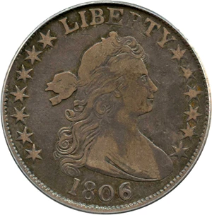 image for: 1806 50c PCGS VF30 (O-111A, 6/Inverted 6)