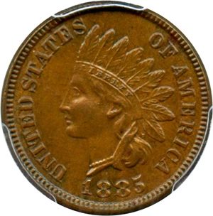 image for: 1885 1c PCGS/CAC MS64 BN
