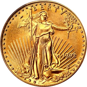 image for: 1992 Gold Eagle $25 PCGS MS69