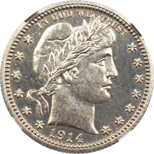 image for: 1914 25c NGC Proof 63