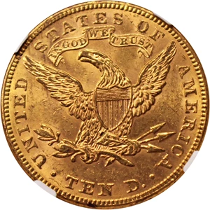 image for: 1887 $10 NGC MS61