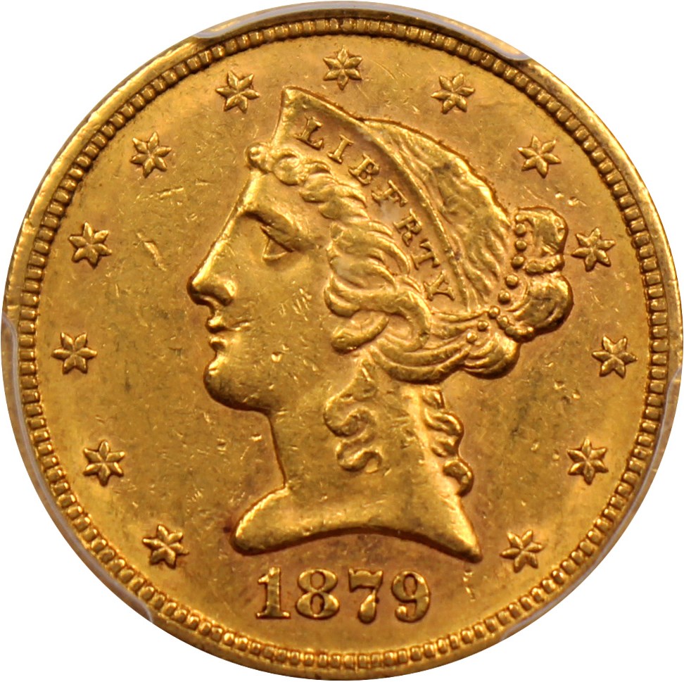 image for: 1879-S $5 PCGS MS61
