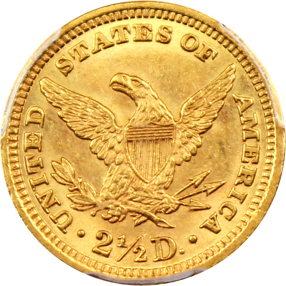 image for: 1892 $2 1/2 PCGS MS63