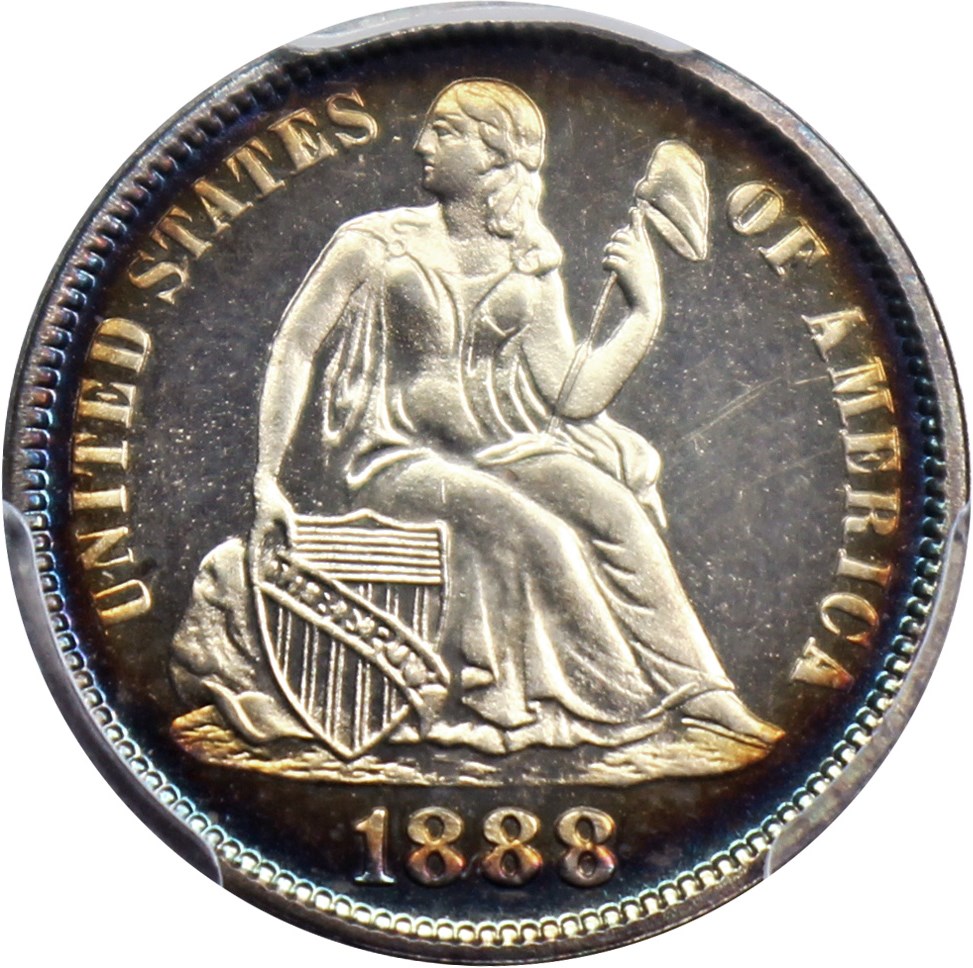 image for: 1888 10c PCGS/CAC Proof 66+