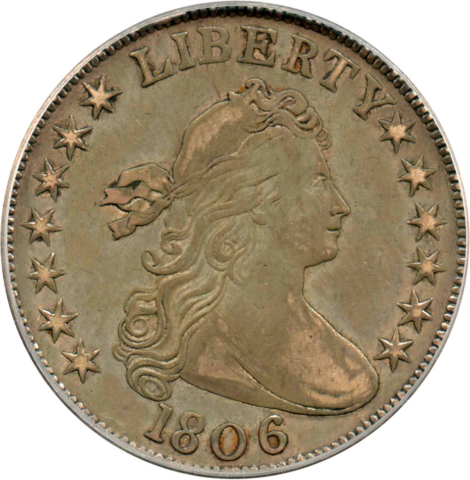 image for: 1806 50c PCGS VF35 (O-107a, Knob 6, Small Stars)