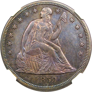 image for: 1859 $1 NGC Proof 61