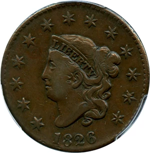 image for: 1826 1c PCGS/CAC VF30