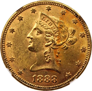 image for: 1888 $10 NGC MS61