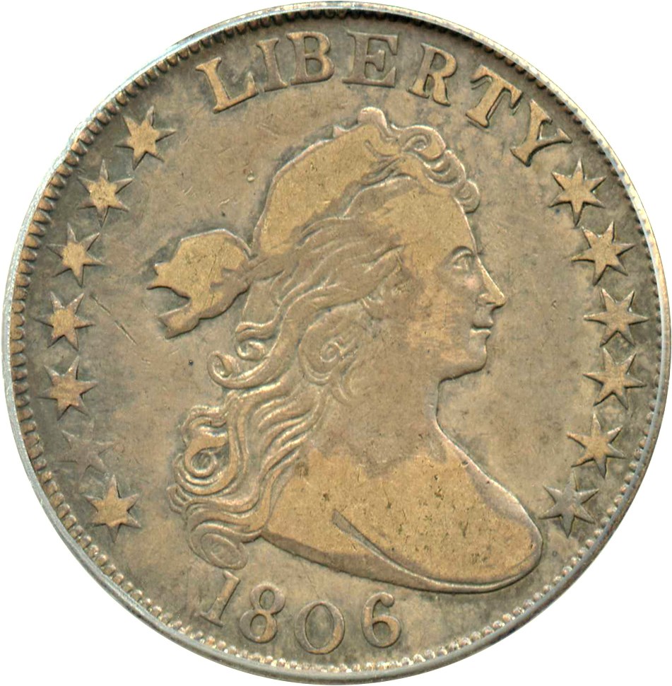 image for: 1806 50c PCGS VF30 (O-105, Knob 6, Large Stars)