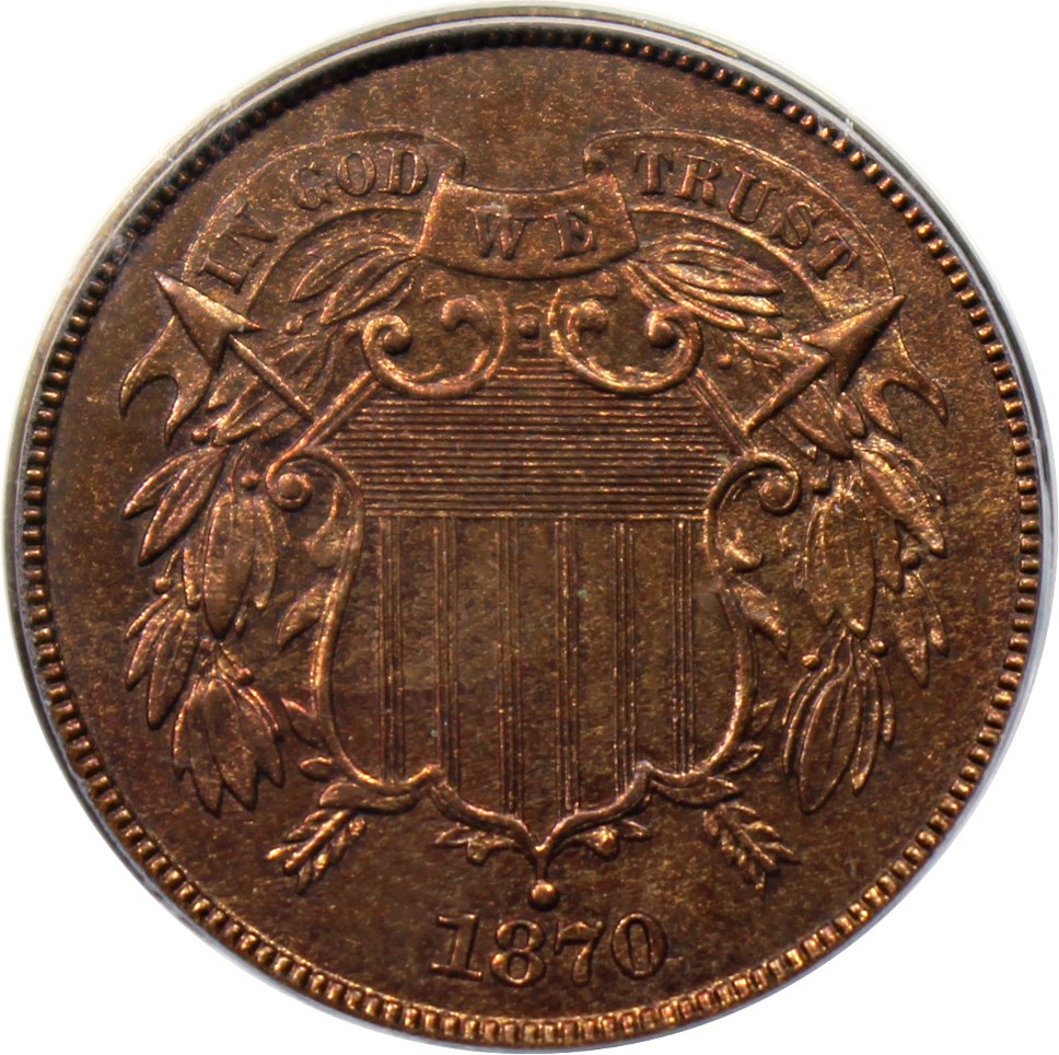 image for: 1870 2c PCGS Proof 64 RB (OGH)
