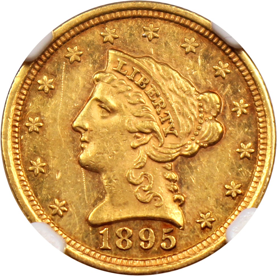 image for: 1895 $2 1/2 NGC MS61