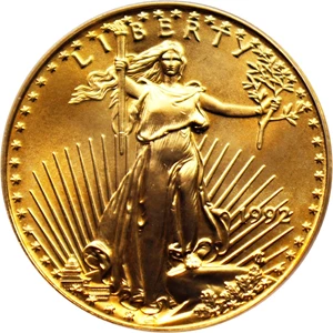 image for: 1992 Gold Eagle $25 PCGS MS69