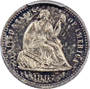 image for: 1867 H10c PCGS Proof 64