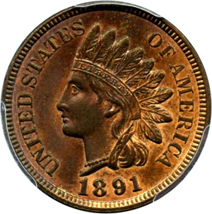 image for: 1891 1c PCGS/CAC MS64 RB