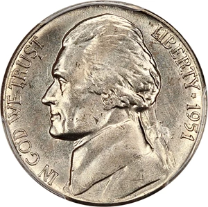image for: 1951-S 5c PCGS MS66