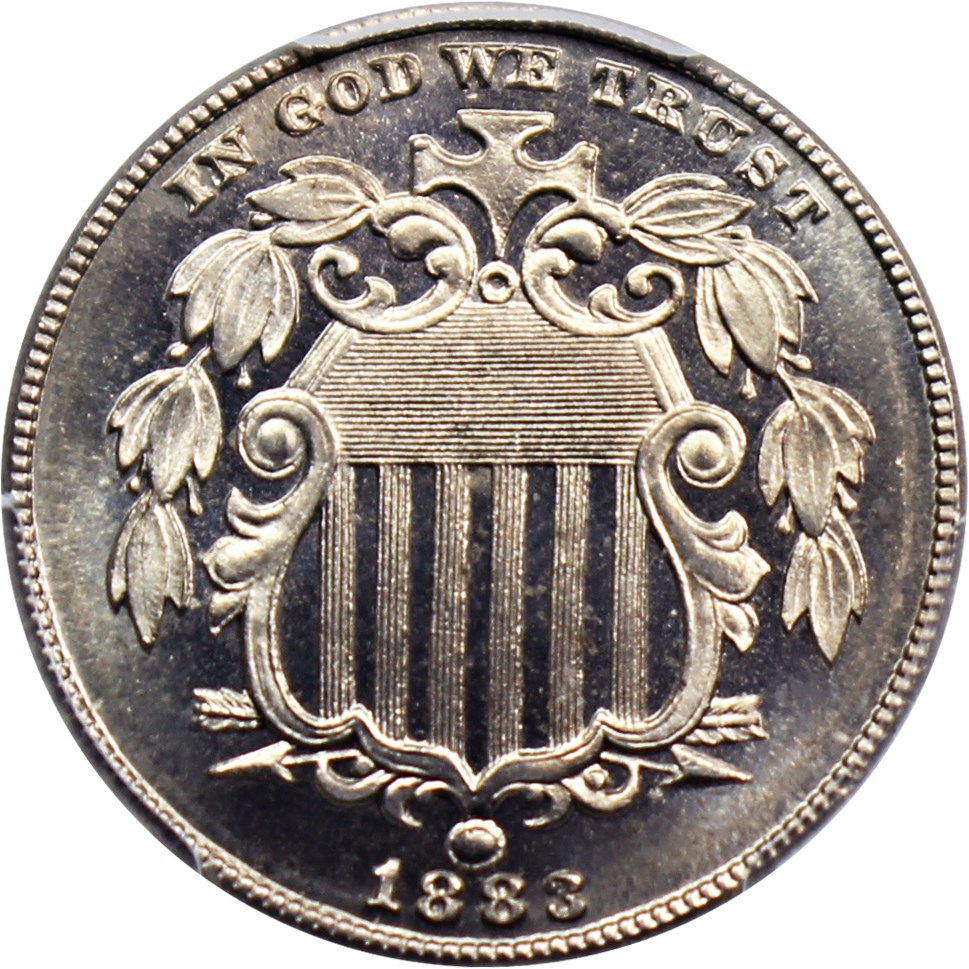 image for: 1883 Shield 5c PCGS/CAC Proof 66 CAM