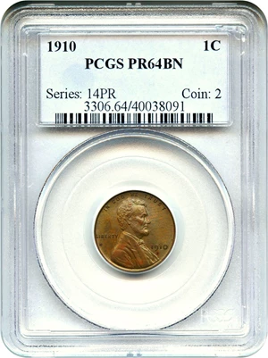 image for: 1910 1c PCGS Proof 64 BN