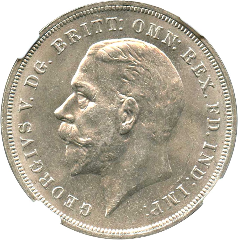 image for: Great Britain: 1935 Crown Jubilee NGC MS63+ (Incuse Edge Lettering)