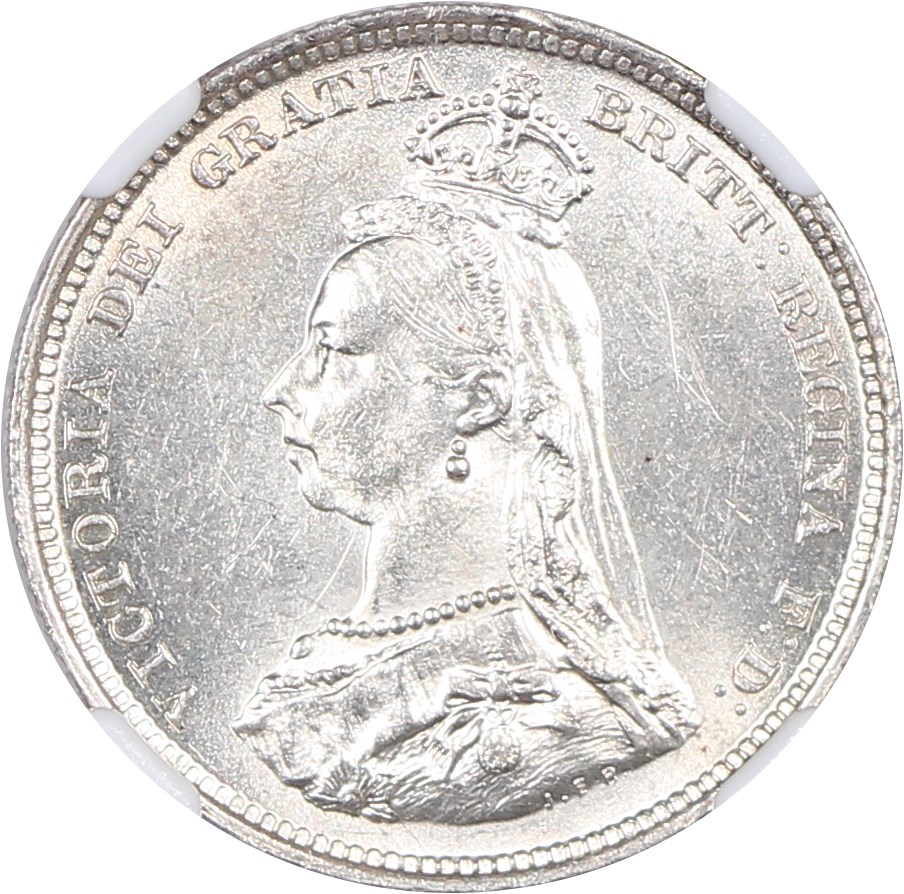 image for: Great Britain: 1887 1 Shilling NGC MS62 (Jubilee Head)