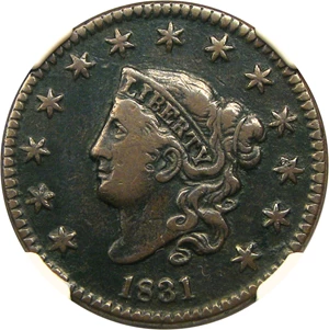 image for: 1831 1c NGC VF Details (Environmental Damage)